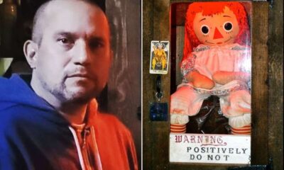 Dan Rivera with the Annabelle doll